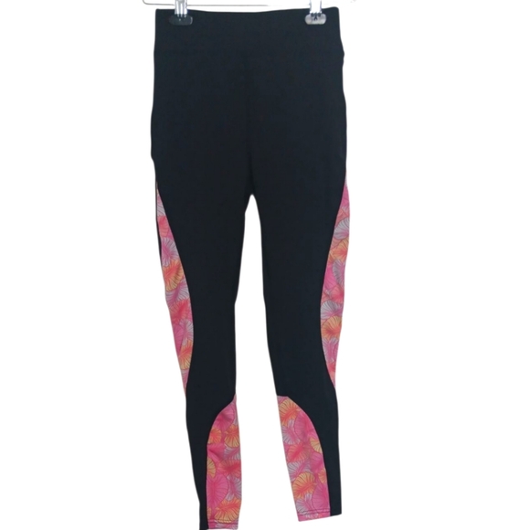 Popfit Black Pink Legging with Pockets Size Small - Picture 1 of 4
